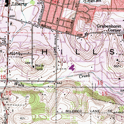 Topographic Map of Sumpter School City Park, OR