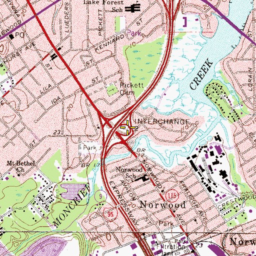 Topographic Map of Interchange 122, FL