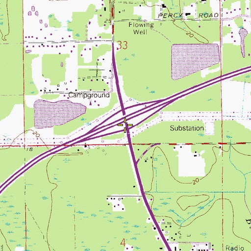Topographic Map of Interchange 13, FL