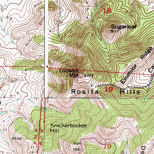 Topographic Map of Lookout Mountain, CO