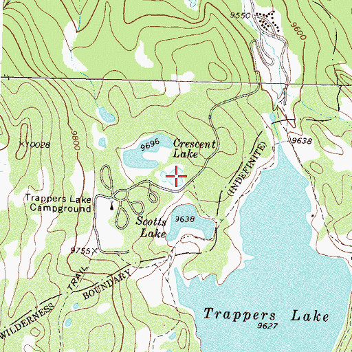 Topographic Map of Scotts Lake Trailhead, CO