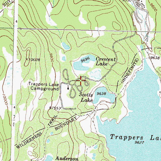 Topographic Map of Bucks Campground, CO