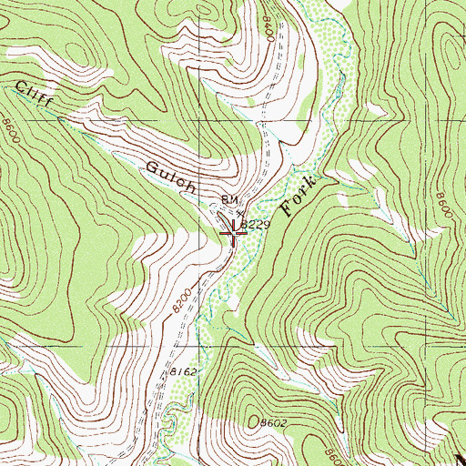 Topographic Map of Cliff Gulch, CO