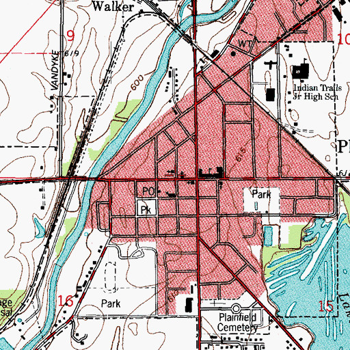 Topographic Map of Plymouth Congregational Church, IL