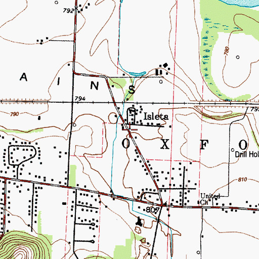 Topographic Map of Isleta Post Office (historical), OH
