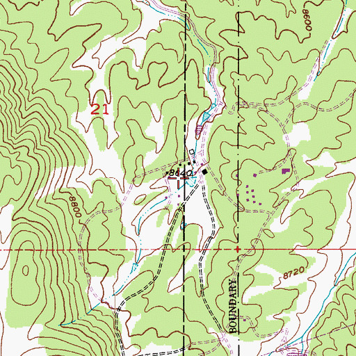 Topographic Map of Sanborn Western Camp, CO