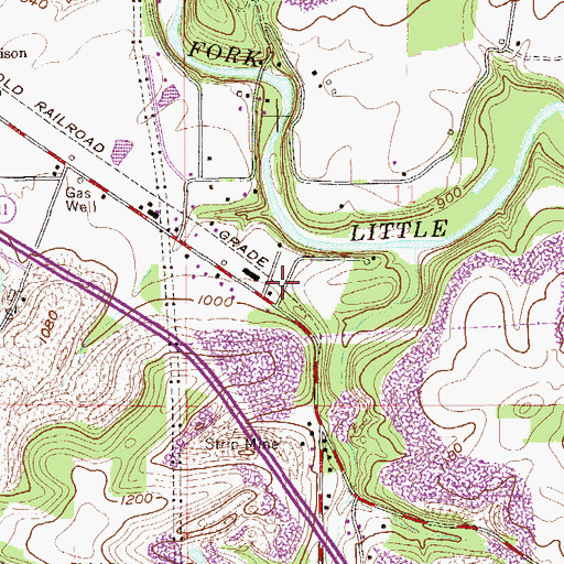Topographic Map of Campus Post Office (historical), OH
