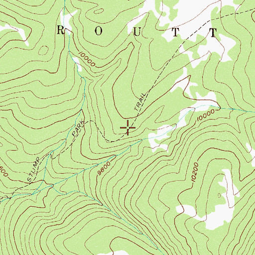 Topographic Map of Stump Park Trail, CO