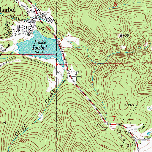 Topographic Map of Lake Isabel Guard Station, CO