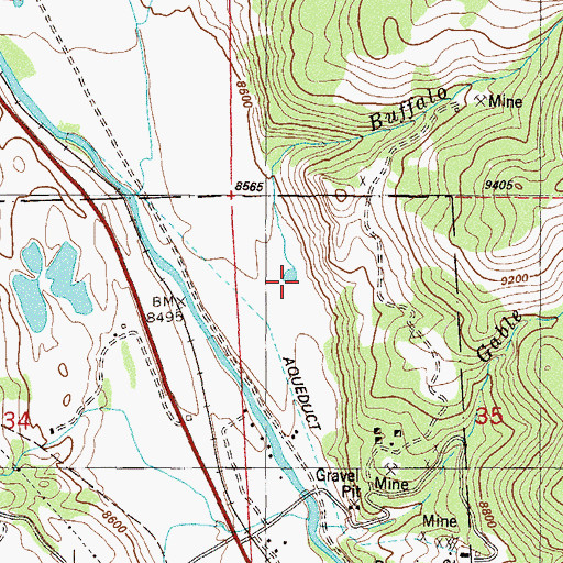 Topographic Map of Buffalo Creek, CO