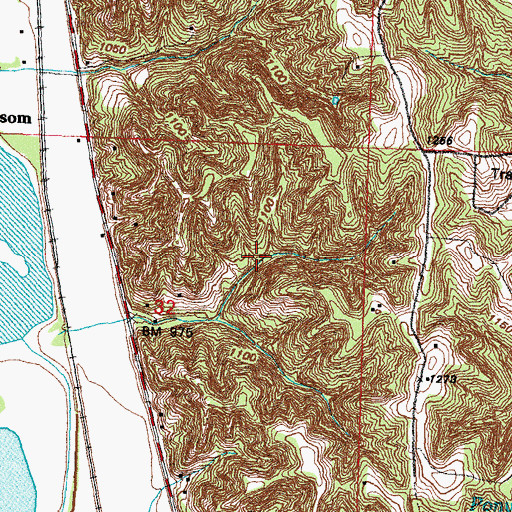 Topographic Map of West Oak Forest, IA
