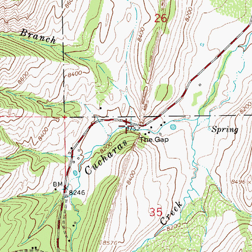 Topographic Map of Big Branch, CO