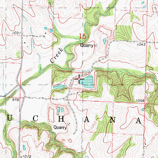 Topographic Map of Ross Park and Recreation Area, IA