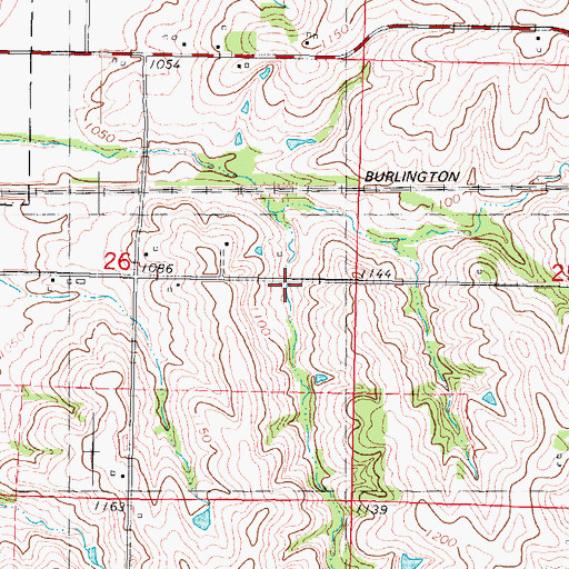 Topographic Map of Ross Grove Post Office (historical), IA