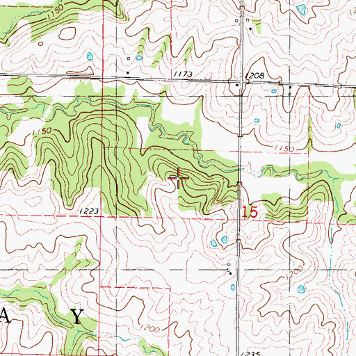 Topographic Map of French Nature Preserve Wildlife Refuge, IA
