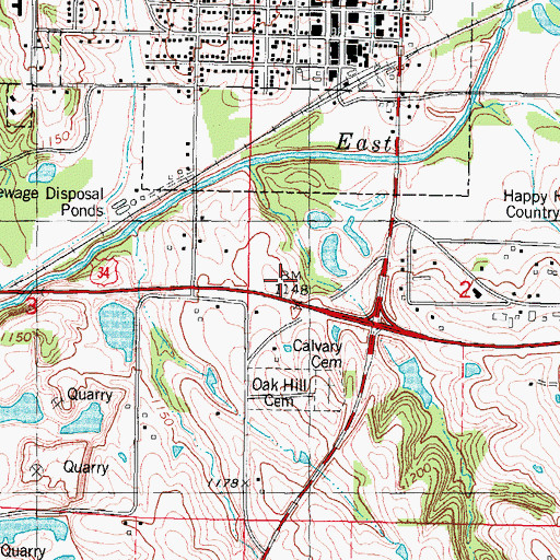 Topographic Map of United Methodist Church, IA