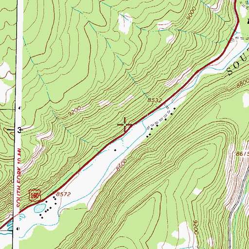 Topographic Map of Lucky Seven Summer Homes, CO
