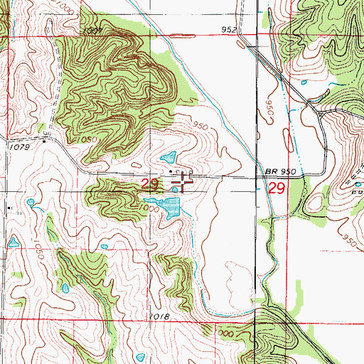 Topographic Map of Blockly (historical), IA