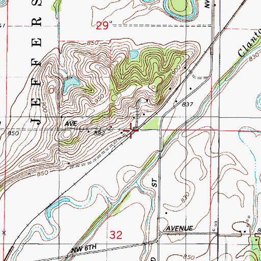 Topographic Map of Conger (historical), IA