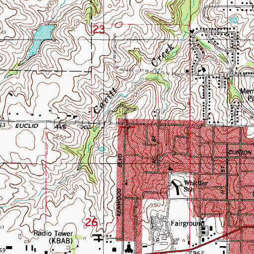 Topographic Map of Reorganized Church of Jesus Christ of Latter Day Saints, IA