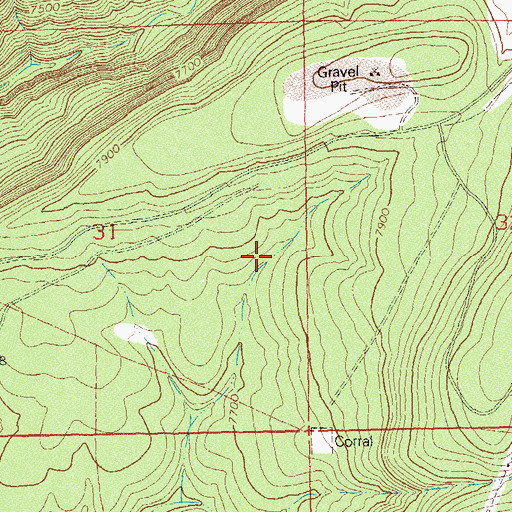 Topographic Map of Rocky Draw Number Four Reservoir, CO