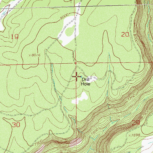 Topographic Map of Trail Number One Reservoir, CO