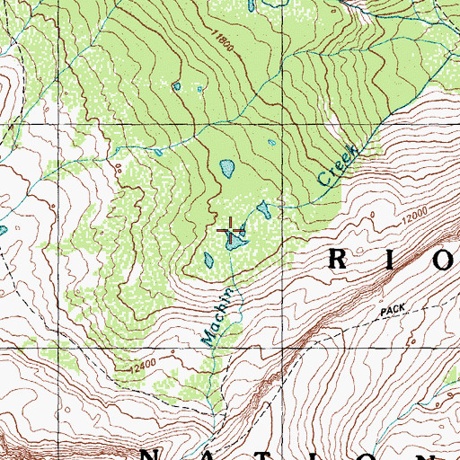 Topographic Map of Beaver Ponds, CO