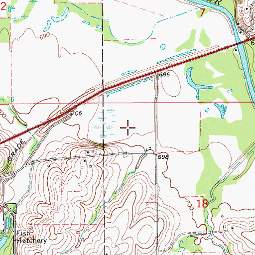 Topographic Map of Maskunky Marsh, IA