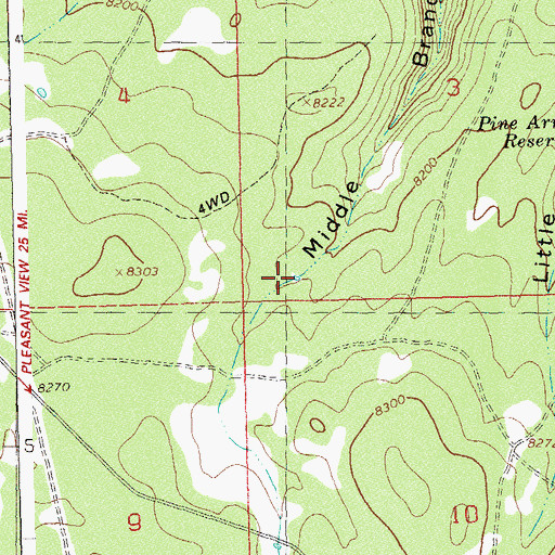 Topographic Map of Big Water Reservoir Number Six, CO