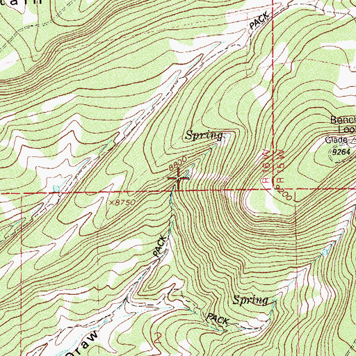 Topographic Map of Near Draw Number Three Reservoir, CO