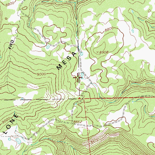 Topographic Map of Buck Reservoir, CO