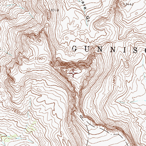 Topographic Map of Half Peak, CO