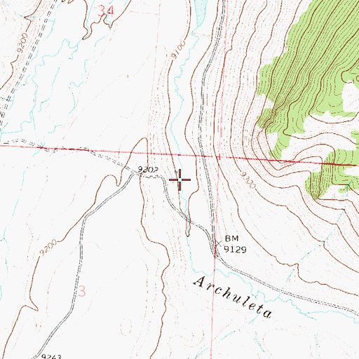 Topographic Map of Upper Dome Reservoir, CO