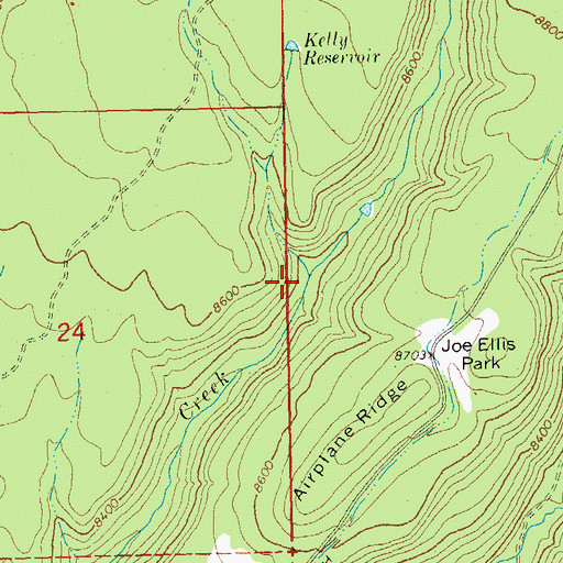 Topographic Map of Chicken Creek Trail, CO