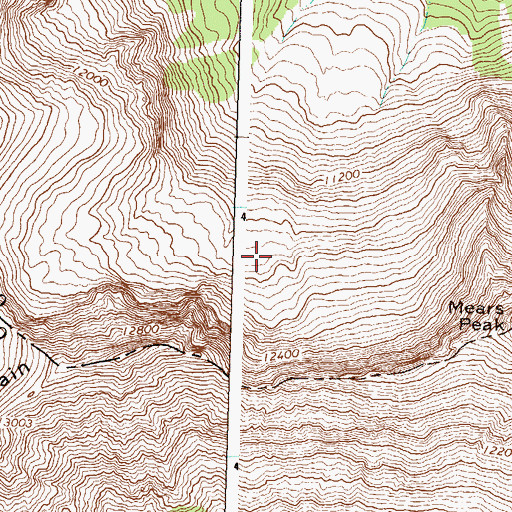 Topographic Map of Mount Sneffels Wilderness, CO