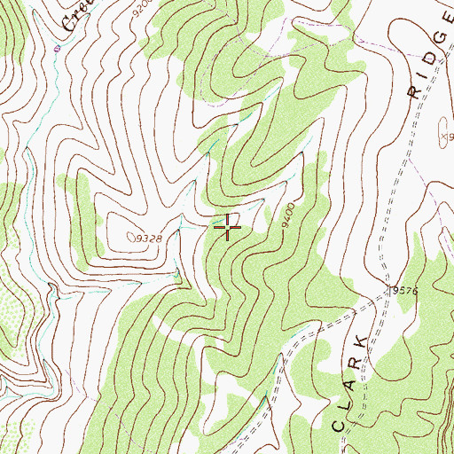 Topographic Map of Clark Ridge Spring Number Four, CO