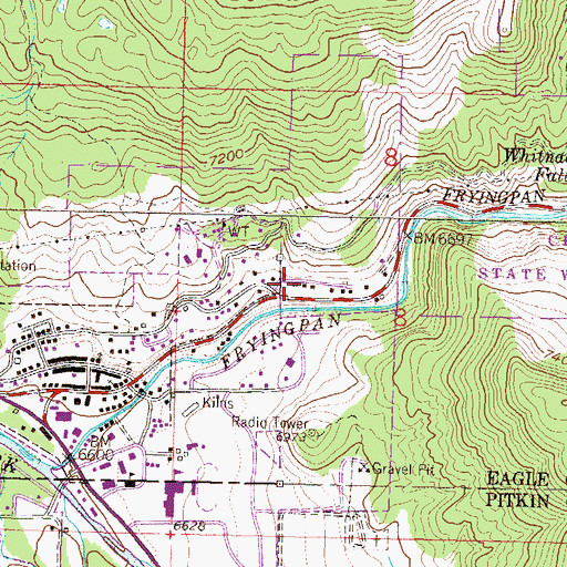 Topographic Map of Basalt Work Center, CO