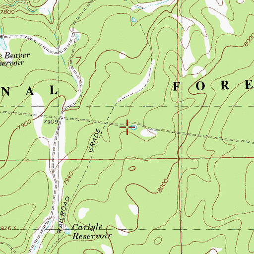 Topographic Map of Middle Number 3 Reservoir, CO