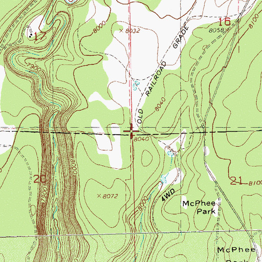Topographic Map of Rocky Draw Number 5 Reservoir, CO