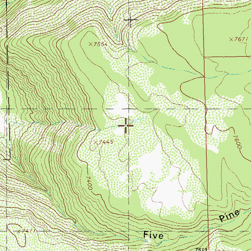Topographic Map of Floating Reservoir, CO