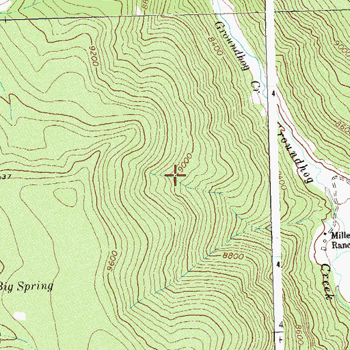 Topographic Map of Bench Spring Reservoir, CO