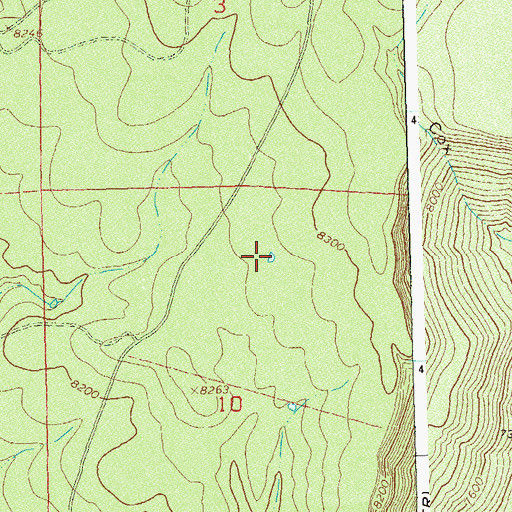 Topographic Map of Tom Number Three Reservoir, CO