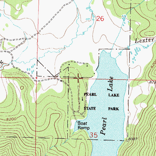 Topographic Map of Poverty Bar Campground, CO