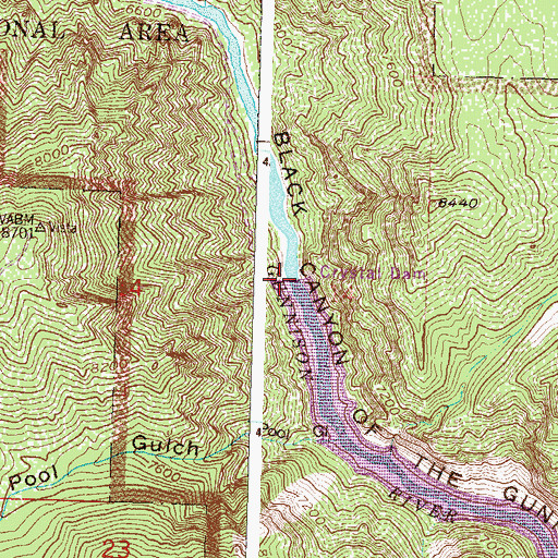 Topographic Map of Crystal Dam, CO