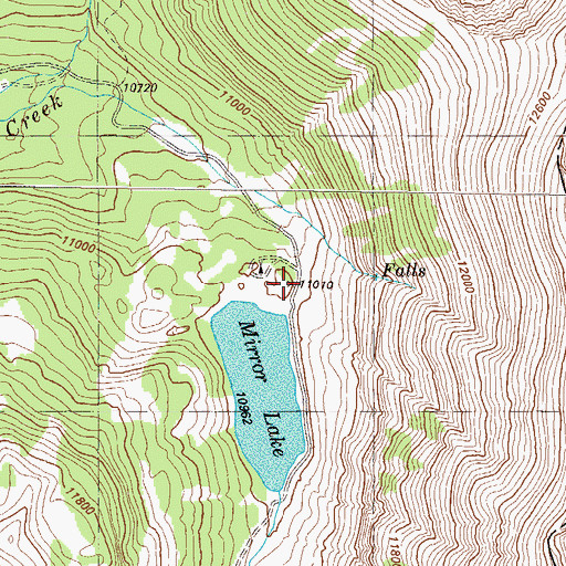 Topographic Map of Mirror Lake Campground, CO