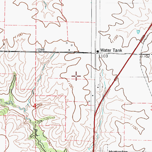 Topographic Map of Selma Post Office (historical), IA