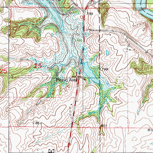 Topographic Map of South Overlook Park, IA