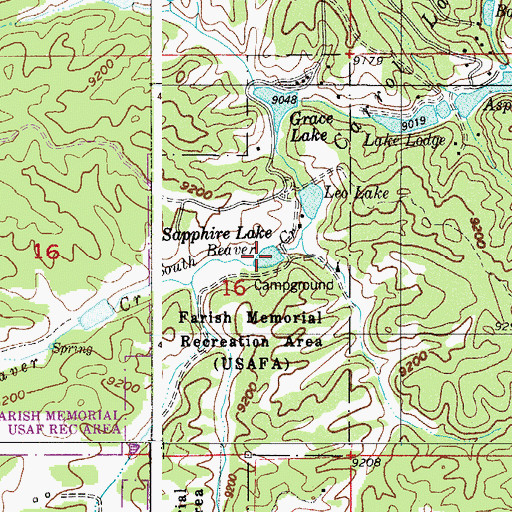 Topographic Map of Sapphire Lake, CO