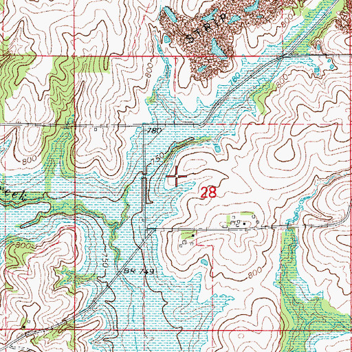 Topographic Map of Roberts Creek Park, IA