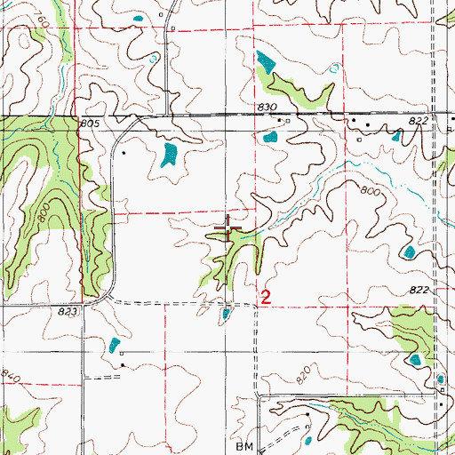 Topographic Map of Stark Cemetery, IA
